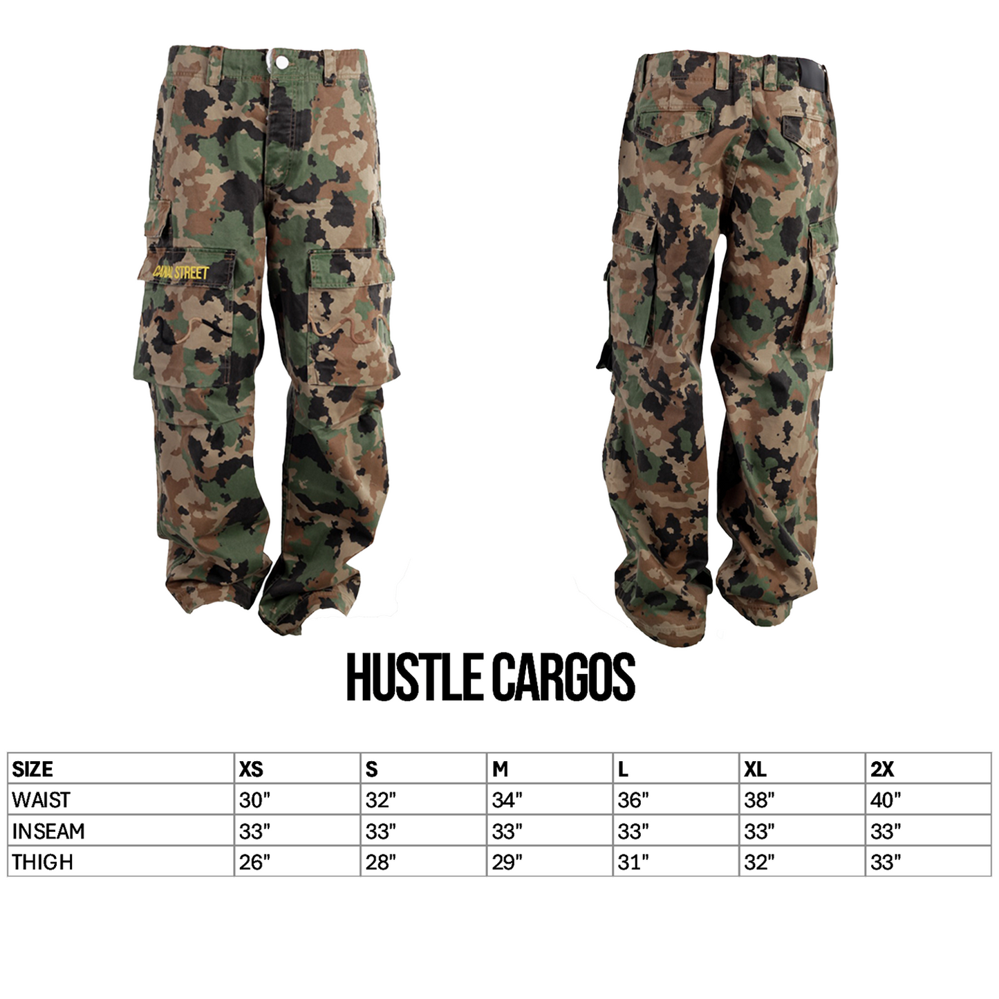 Camo Hustle Cargos